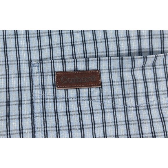 Carhartt Button-Up Shirt Men's Size XL Blue Plaid Short Sleeve - Picture 6 of 8